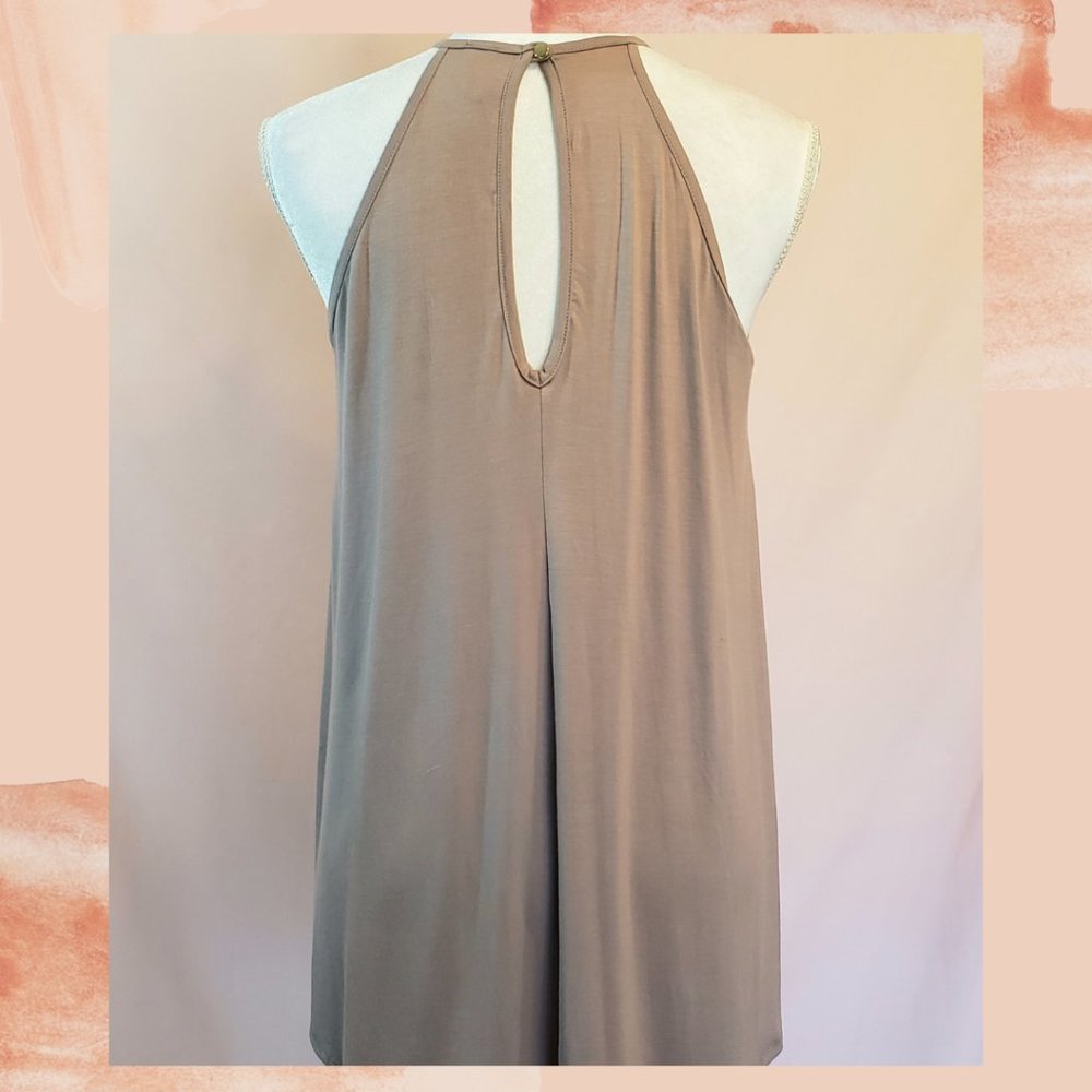 Taupe Crochet Tank Top - Picture 2 of 2